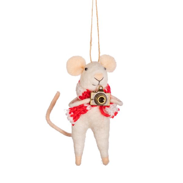 valokuvaaja hiiri joulukuusenkoriste