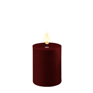 tumma viininpunainen led kynttilä 10 cm