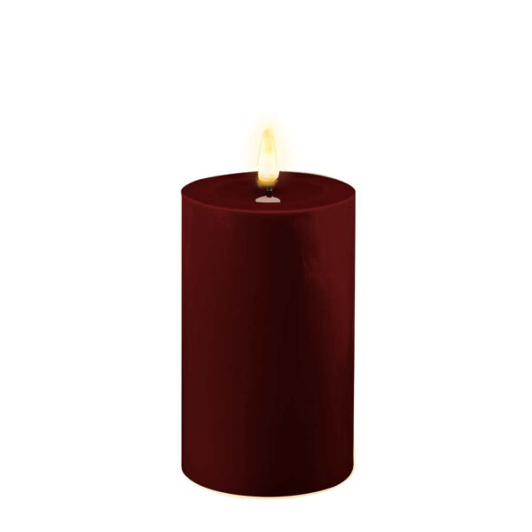 tummanviininpunainen led kynttilä 12,5 cm